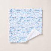 Blaues Set mit anschaulichen Wellen (Waschlappen)