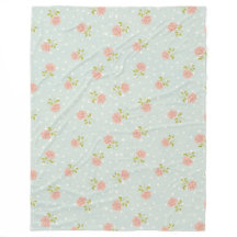 Blaues Shabby Chic Polka Punkt Weißrosa