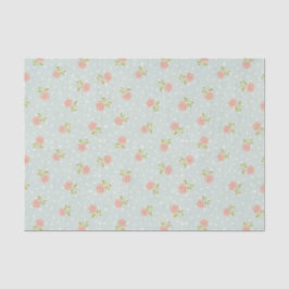 Blaues Shabby Chic Polka Punkt Weißrosa Seidenpapier