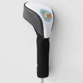 Blaues shiba-Design. Golf Headcover (angewinkelt)