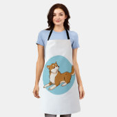 Blaues shiba-Design. Schürze (Getragen)