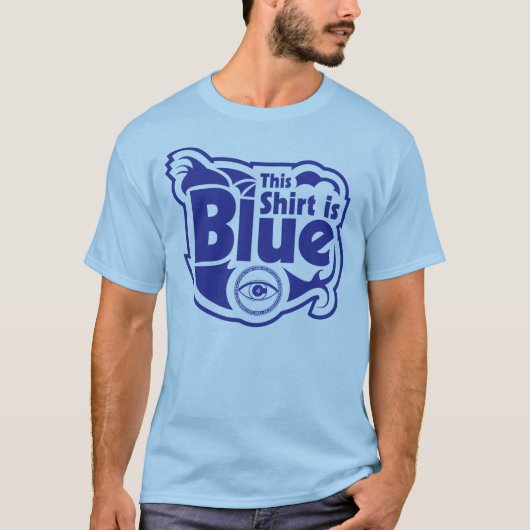 Blaues Shirt für das farbenblinde (Vorderseite)