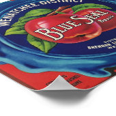 Blaues Siegel Poster (Ecke)