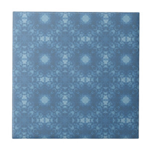 Blaues Signaturmuster Fliese