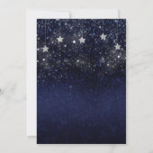 Blaues Silber unter den Sternen Starry Night Sweet Einladung (Rückseite)