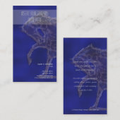 Blaues silbernes Gold des Visitenkarte (Vorne/Hinten)