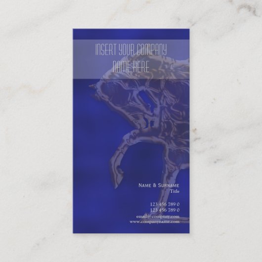 Blaues silbernes Gold des Visitenkarte (Vorderseite)