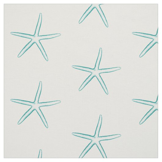 Blaues Silhouettestarfish-Gewebe Stoff (Muster)