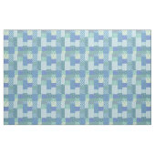 Blaues Singrün BlumenBoho Imitat-Patchwork-Muster Stoff (Yard (91,4 cm))