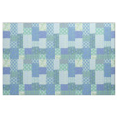 Blaues Singrün BlumenBoho Imitat-Patchwork-Muster Stoff (Fat Quarter (45,7 x 55,9 cm))