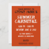 Blaues Sinti und Roma-Auge Einladung (Rückseite)