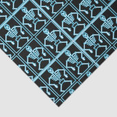 Blaues Skelettpapier Seidenpapier (Ausschnitt)