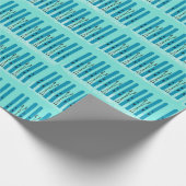 Blaues Skierpapier. Geschenkpapier (Ecke)