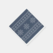 Blaues Snowflake Weihnachtsdesign Serviette (Ecke)