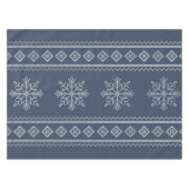 Blaues Snowflake Weihnachtsdesign Tischdecke (Vorderseite (Horizontal))