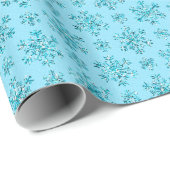 Blaues Snowflakes-GIFT-PAPIER Geschenkpapier (Rolleneckpunkt)