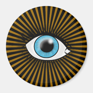 Blaues Solarauge Magnet