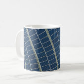 Blaues Solarpaneelenfeld Kaffeetasse (Vorderseite Links)