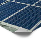 Blaues Solarpaneelenfeld Poster (Ecke)