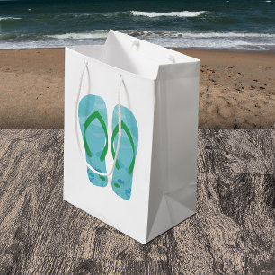 Blaues Sommer-Strand-Party drehen Mittlere Geschenktüte