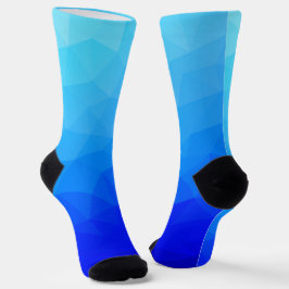 Blaues Sommermeer cooles geometrisches Maschenmust Socken