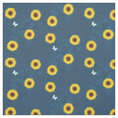 blaues Sonnenblumemuster Stoff (Muster)