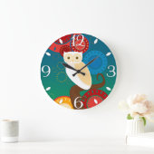 Blaues Sonnensegel Große Wanduhr (Zuhause)