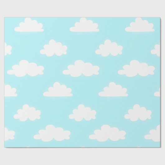 Blaues Sonniges Tag Design Geschenkpapier  (Flach)