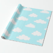 Blaues Sonniges Tag Design Geschenkpapier  (Ungerollt)