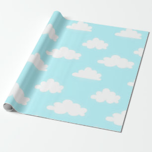 Blaues Sonniges Tag Design Geschenkpapier