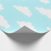 Blaues Sonniges Tag Design Geschenkpapier  (Ecke)