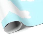 Blaues Sonniges Tag Design Geschenkpapier  (Rolleneckpunkt)