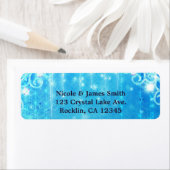 Blaues Sparkling Frozen Winter Wonderland Schneefl (Insitu)