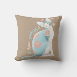 💛💙💛 blaues Sphynx 💛💙💛 Kissen