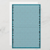 Blaues Spiderweb gezeichnetes Briefpapier (Vorne/Hinten)