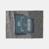 Blaues Spielzeug-Auto Fleecedecke (Vorderseite (Horizontal))