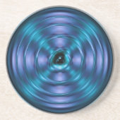 Blaues Spinnatom Getränkeuntersetzer (Vorne)