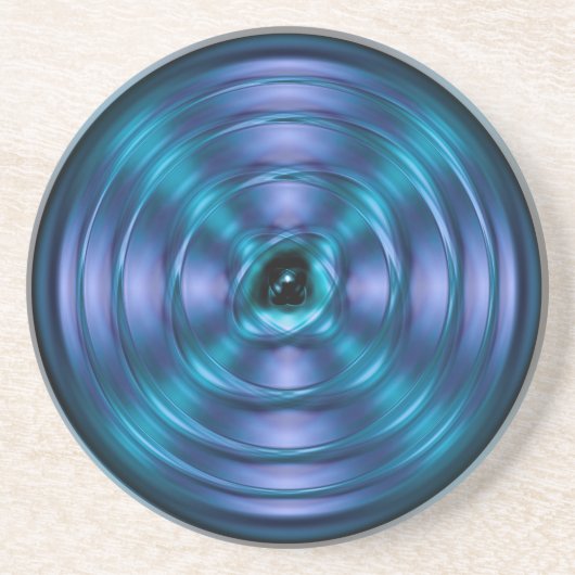 Blaues Spinnatom Getränkeuntersetzer (Vorne)