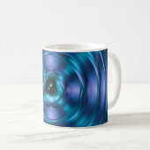Blaues Spinnatom Kaffeetasse (VorderseiteRechts)