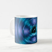 Blaues Spinnatom Kaffeetasse (Vorderseite Links)