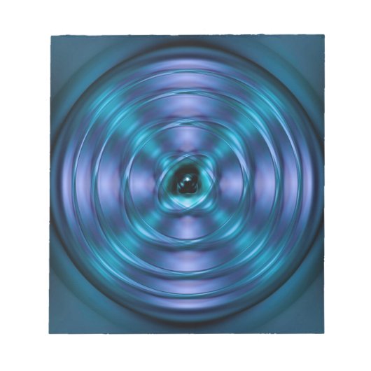 Blaues Spinnatom Notizblock (Vorderseite)