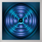 Blaues Spinnatom Poster (Vorne)