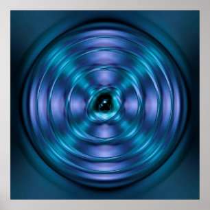 Blaues Spinnatom Poster