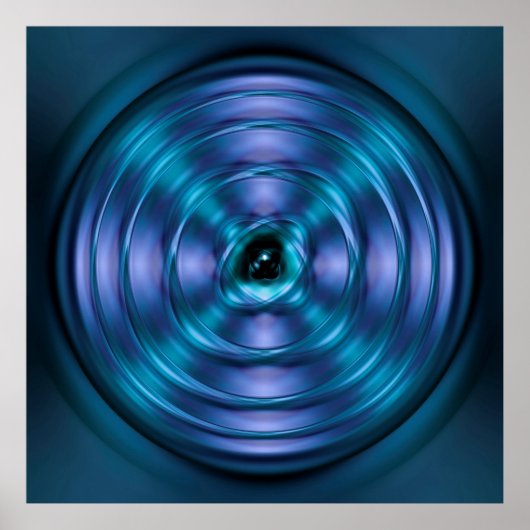 Blaues Spinnatom Poster (Vorne)