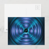 Blaues Spinnatom Postkarte (Vorne/Hinten)