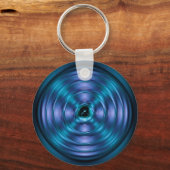 Blaues Spinnatom Schlüsselanhänger (Vorderseite)