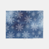 Blaues Spinnennetz-Decke Fleecedecke (Vorderseite (Horizontal))