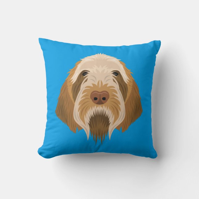 Blaues Spinone Italiano Kissen (Vorderseite)