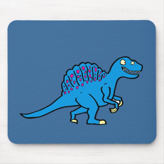 Blaues Spinosaurus Mousepad (Vorne)