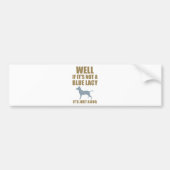 Blaues Spitzen- Autoaufkleber (Vorne)